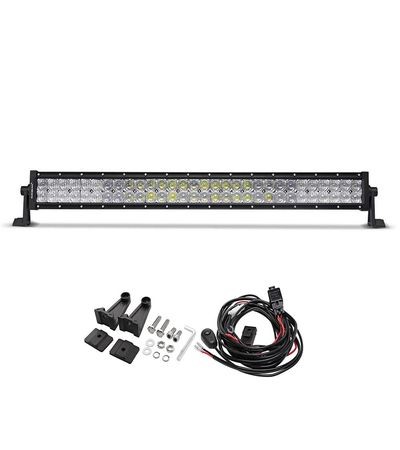 Barra de luz LED RGB de 32 pulgadas de 180 W con punto estroboscópico  intermitente de inundación, luz de conducción LED de trabajo para camiones